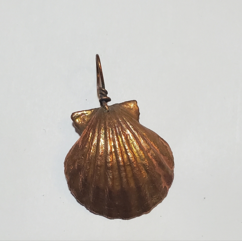 Handmade Copper Electroformed East Coast Sea Shell Pendant Necklace New
